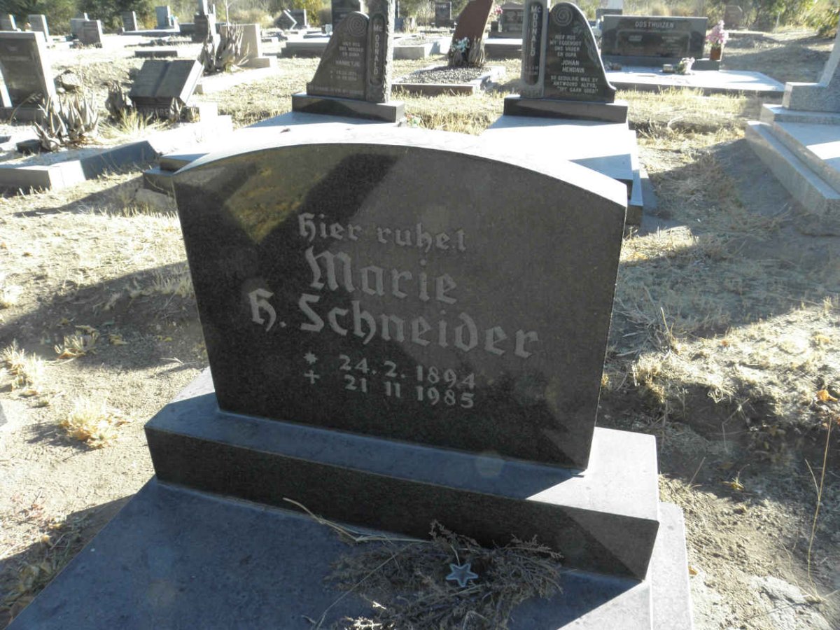 SCHNEIDER Marie H. 1894-1985