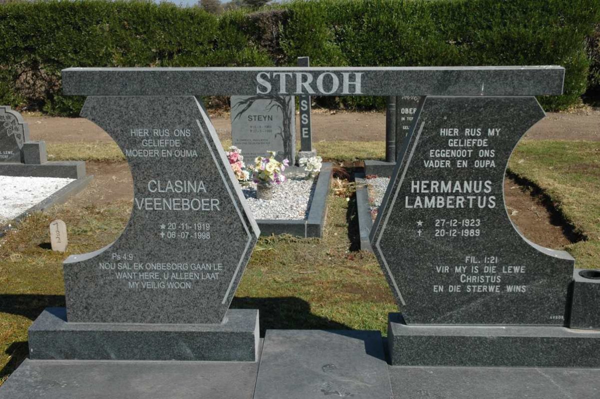 STROH Hermanus Lambertus 1923-1989 &amp; Clasina Veeneboer 1919-1998