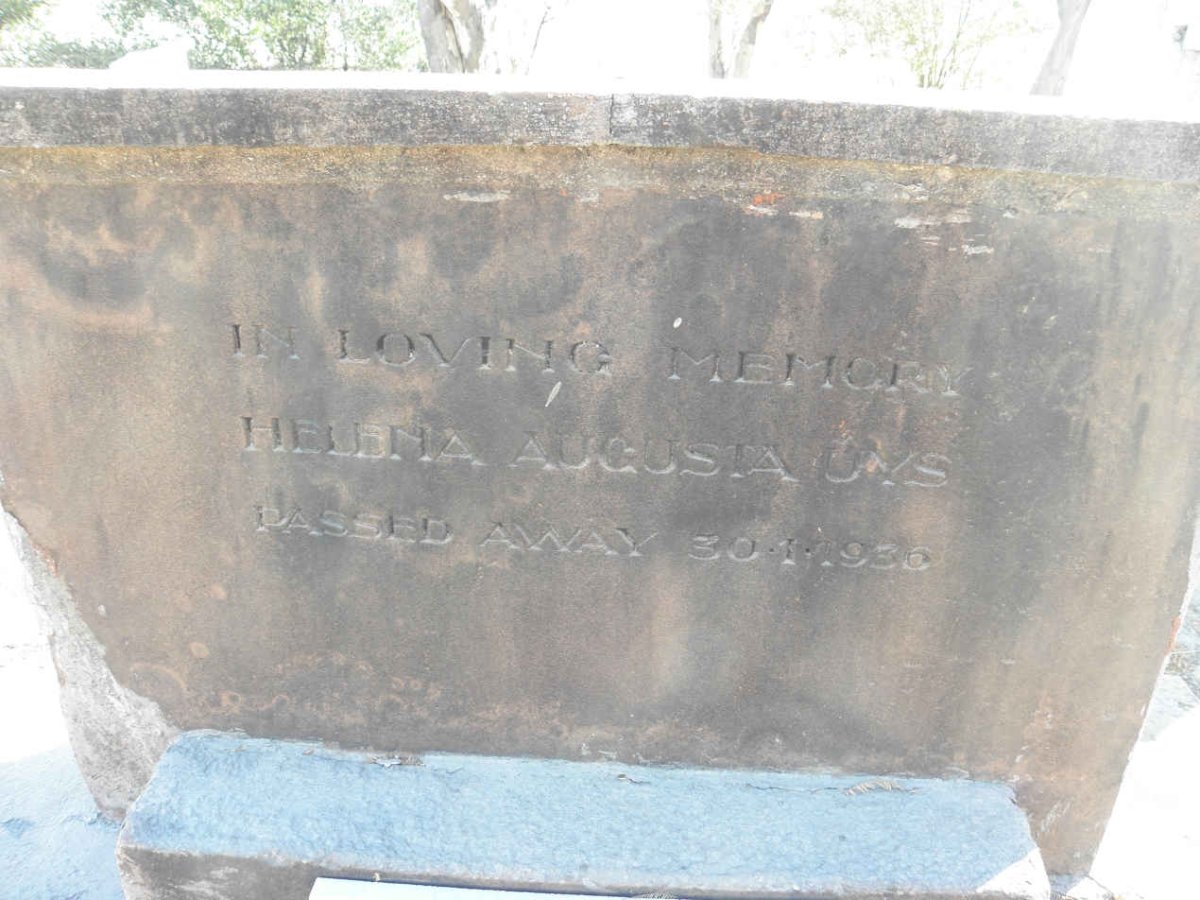 UYS C.J. Briers 1883-1968 &amp; Helena Augusta -1936