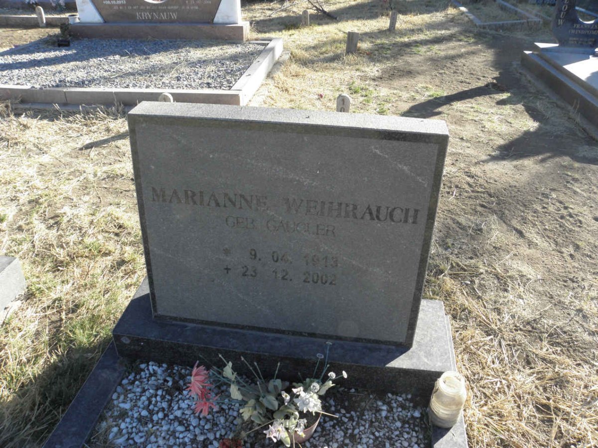 WEIHRAUCH Marianne nee GAUGLER 1913-2002