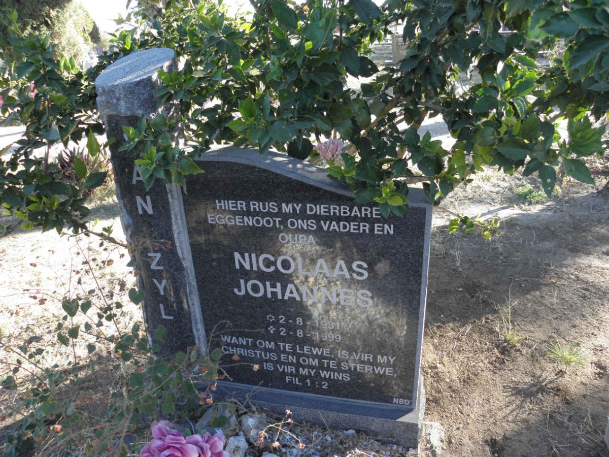 ZYL Nicolaas Johannes, van 1931-1999