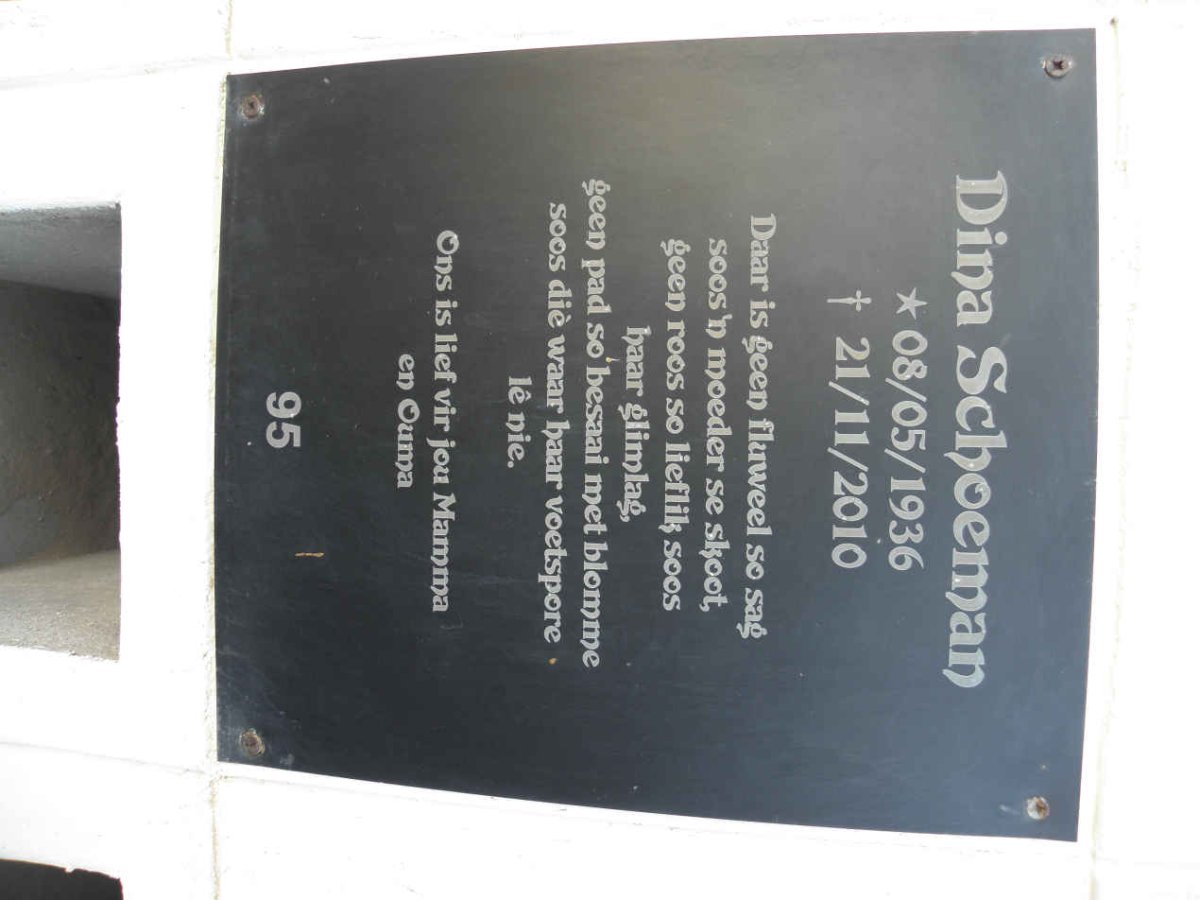 SCHOEMAN Dina 1936-2010