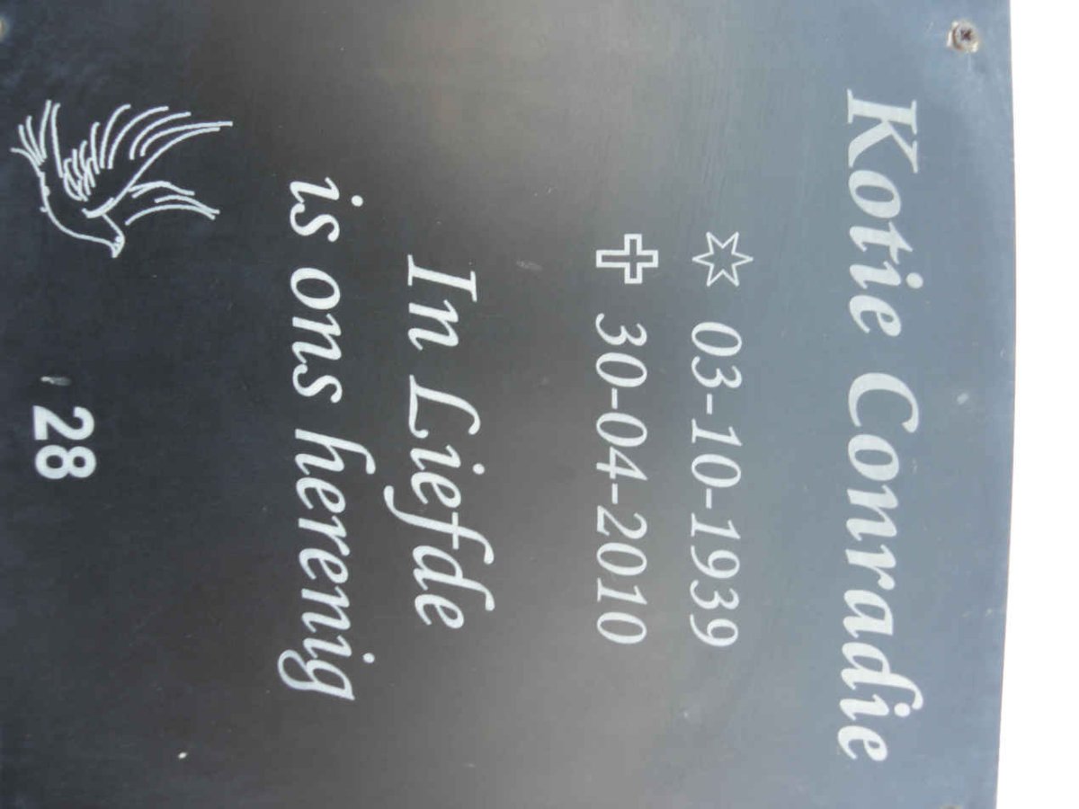 CONRADIE Kotie 1939-2010