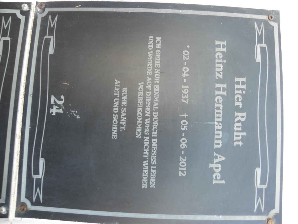 APEL Heinz Hermann 1937-2012