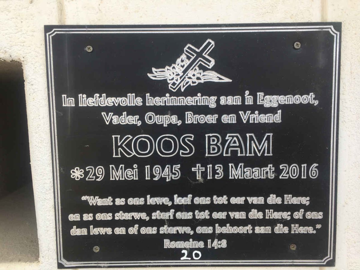 BAM Koos 1945-2016