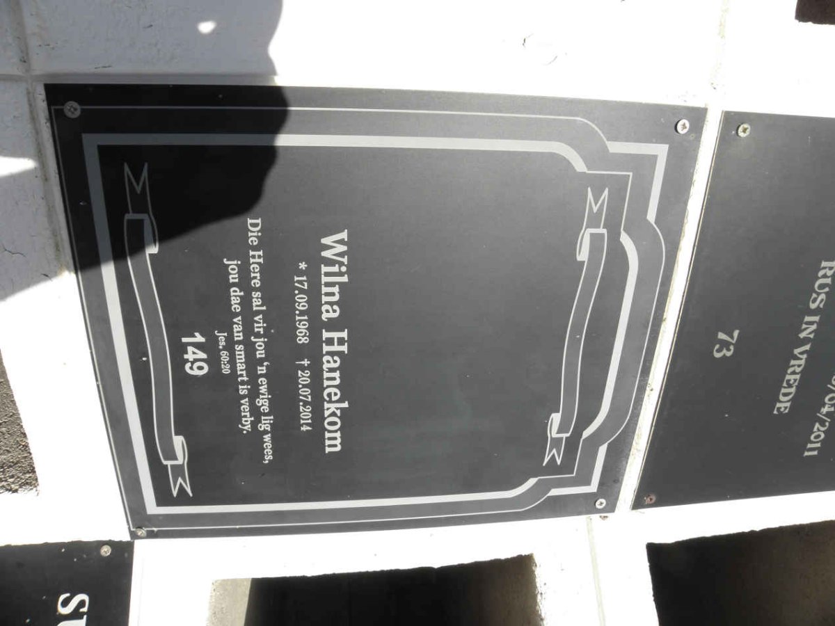 HANEKOM Wilna 1968-2014