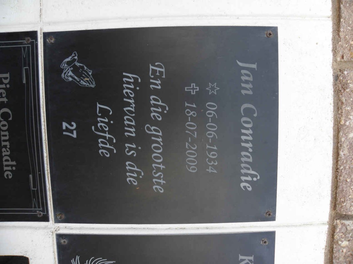 CONRADIE Jan 1934-2009