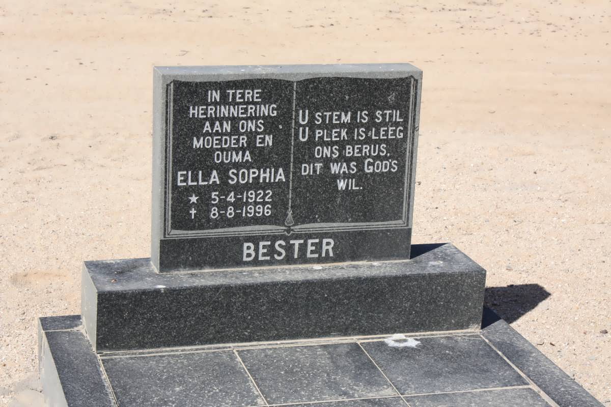BESTER Ella Sophia 1922-1996