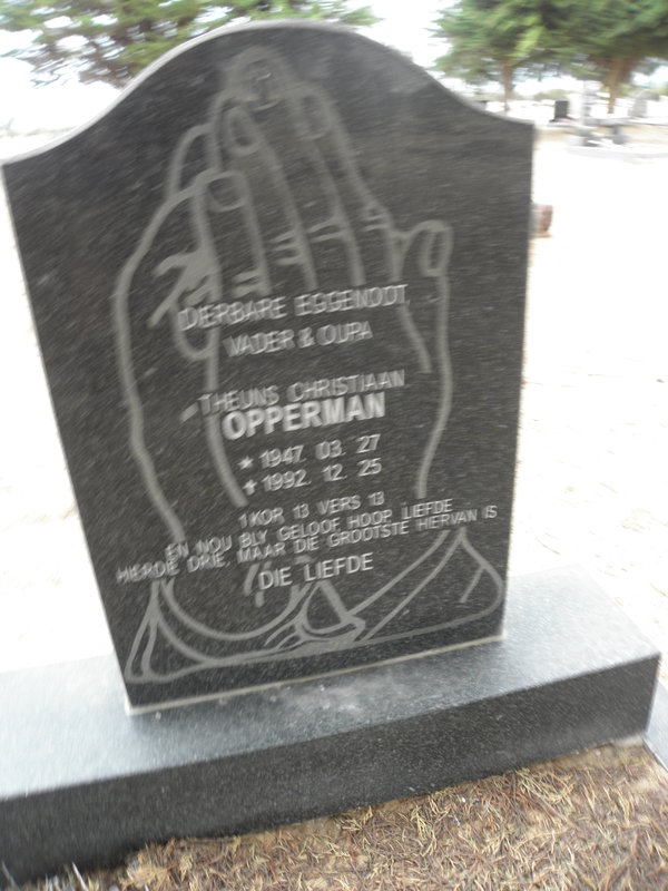 OPPERMAN Theuns Christiaan 1947-1992