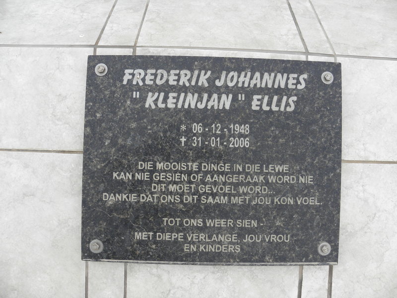 ELLIS Frederik Johannes 1948-2006