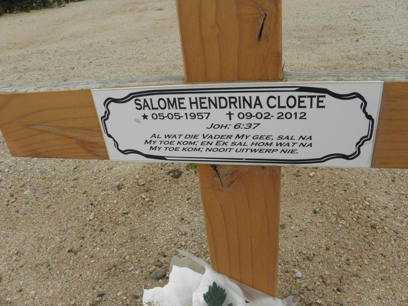 CLOETE Salome Hendrina 1957-2012