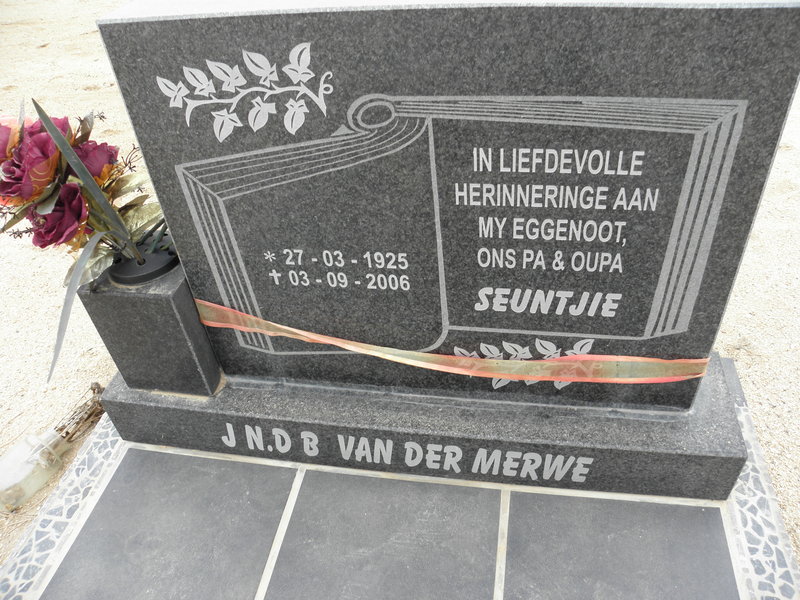 MERWE J.N.D.B., van der 1925-2006