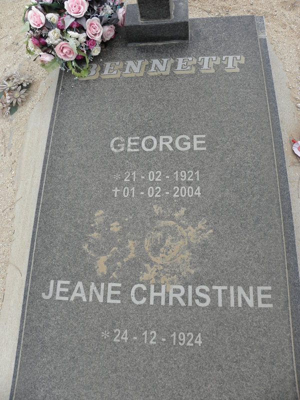 BENNETT George 1921-2004 &amp; Jeane Christine 1924-