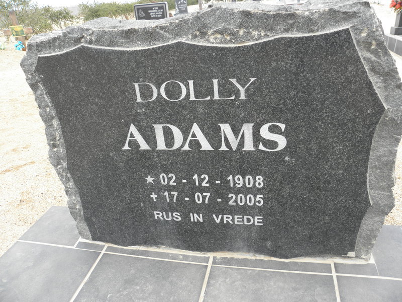 ADAMS Dolly 1908-2005