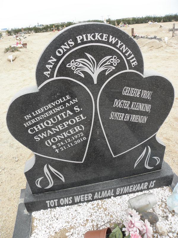SWANEPOEL Chiquita S. nee JONKER 1972-2010