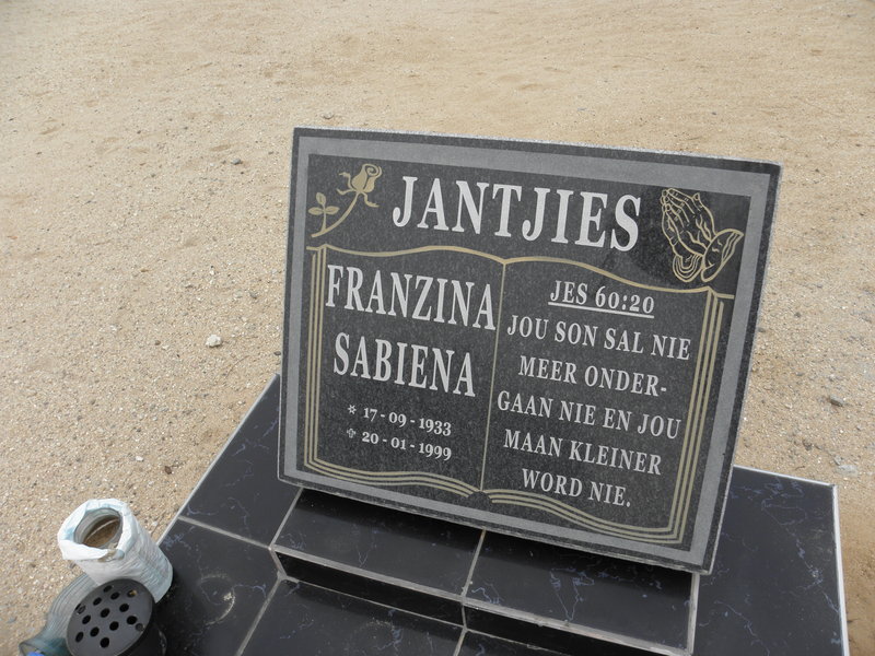 JANTJIES Franzina Sabiena 1933-1999