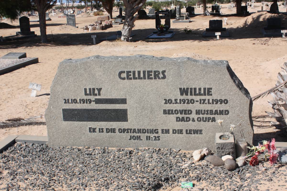 CELLIERS Willie 1920-1990 &amp; Lily 1919-