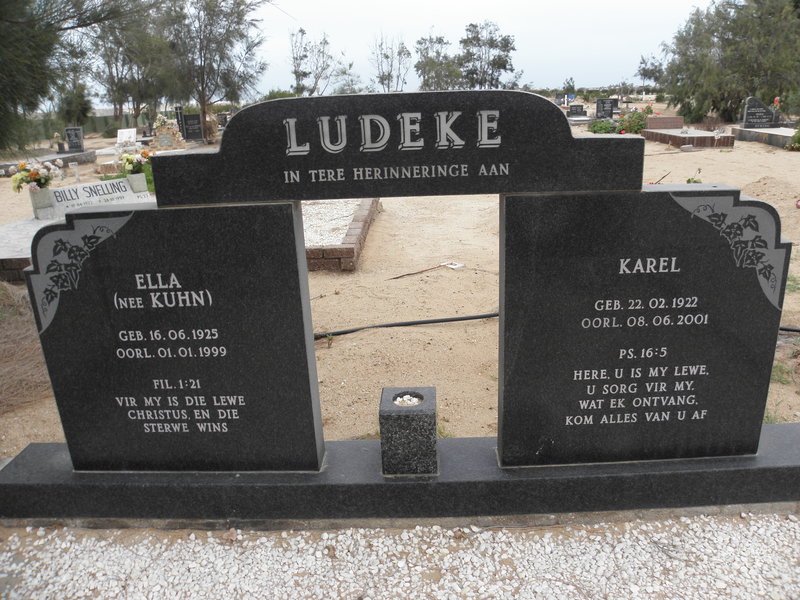LUDEKE Karel 1922-2001 &amp; Ella KUHN 1925-1999
