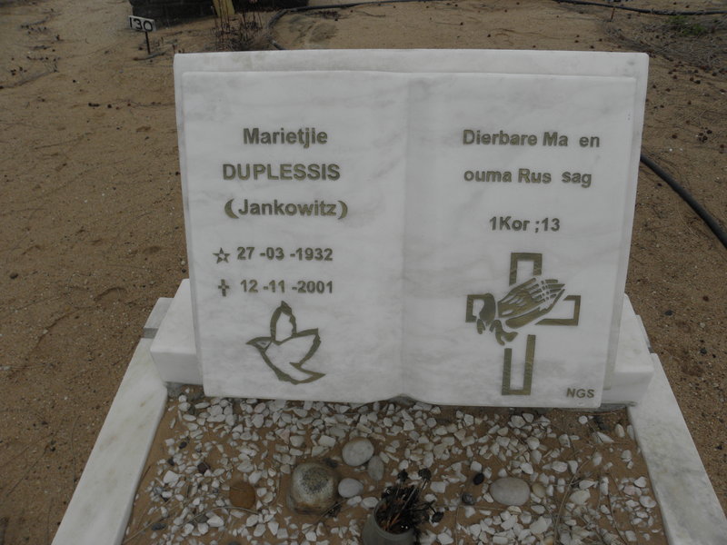 PLESSIS Marietjie, du nee JANKOWITZ 1932-2001