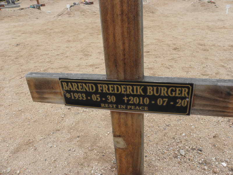 BURGER Barend Frederik 1933-2010