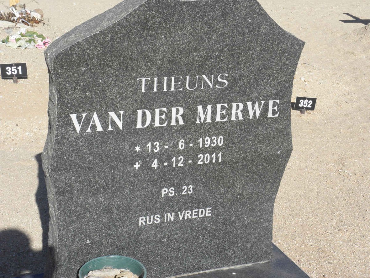 MERWE Theuns, van der 1930-2011