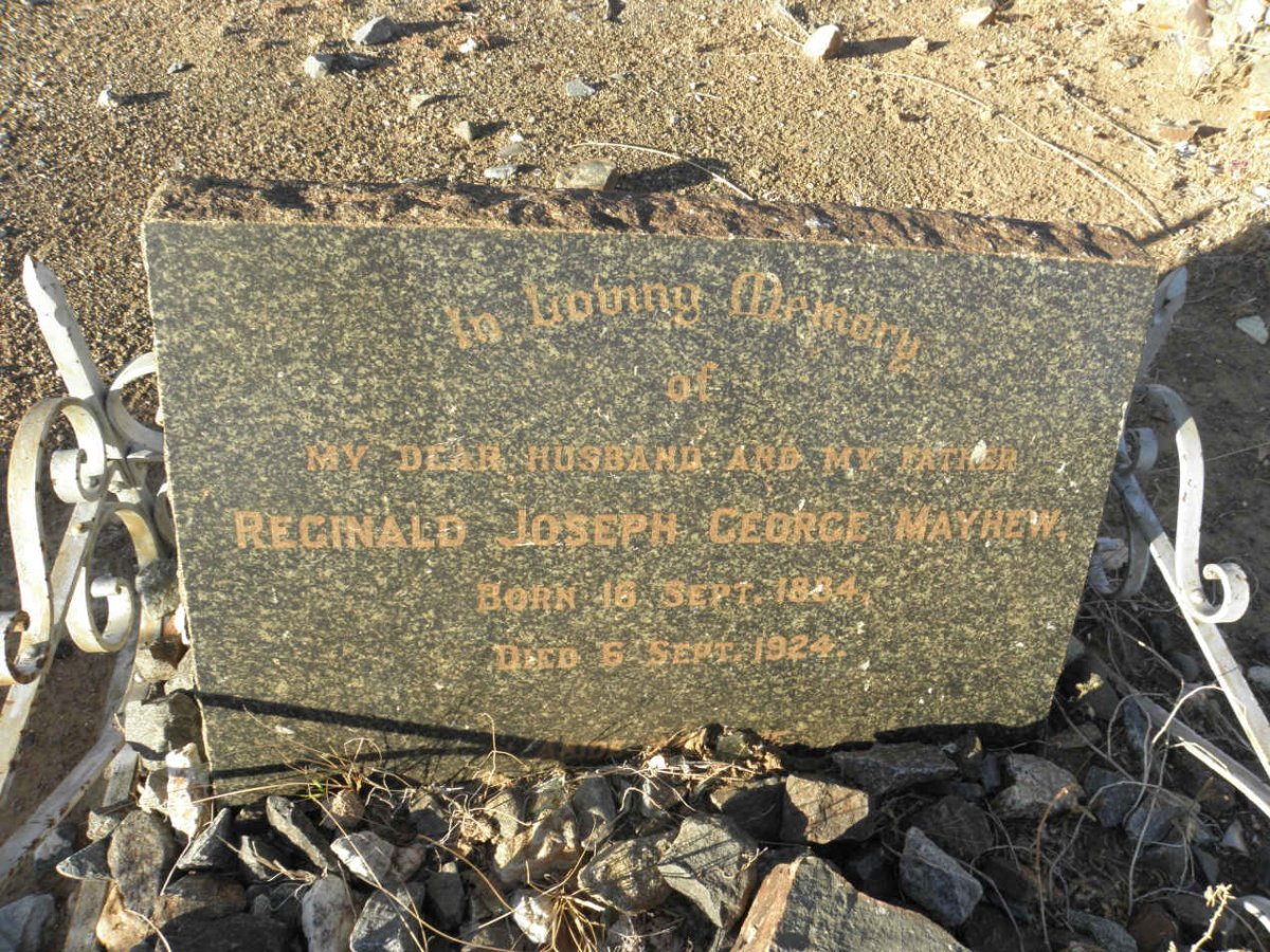 MAYHEW Reginald Joseph George 1884-1924