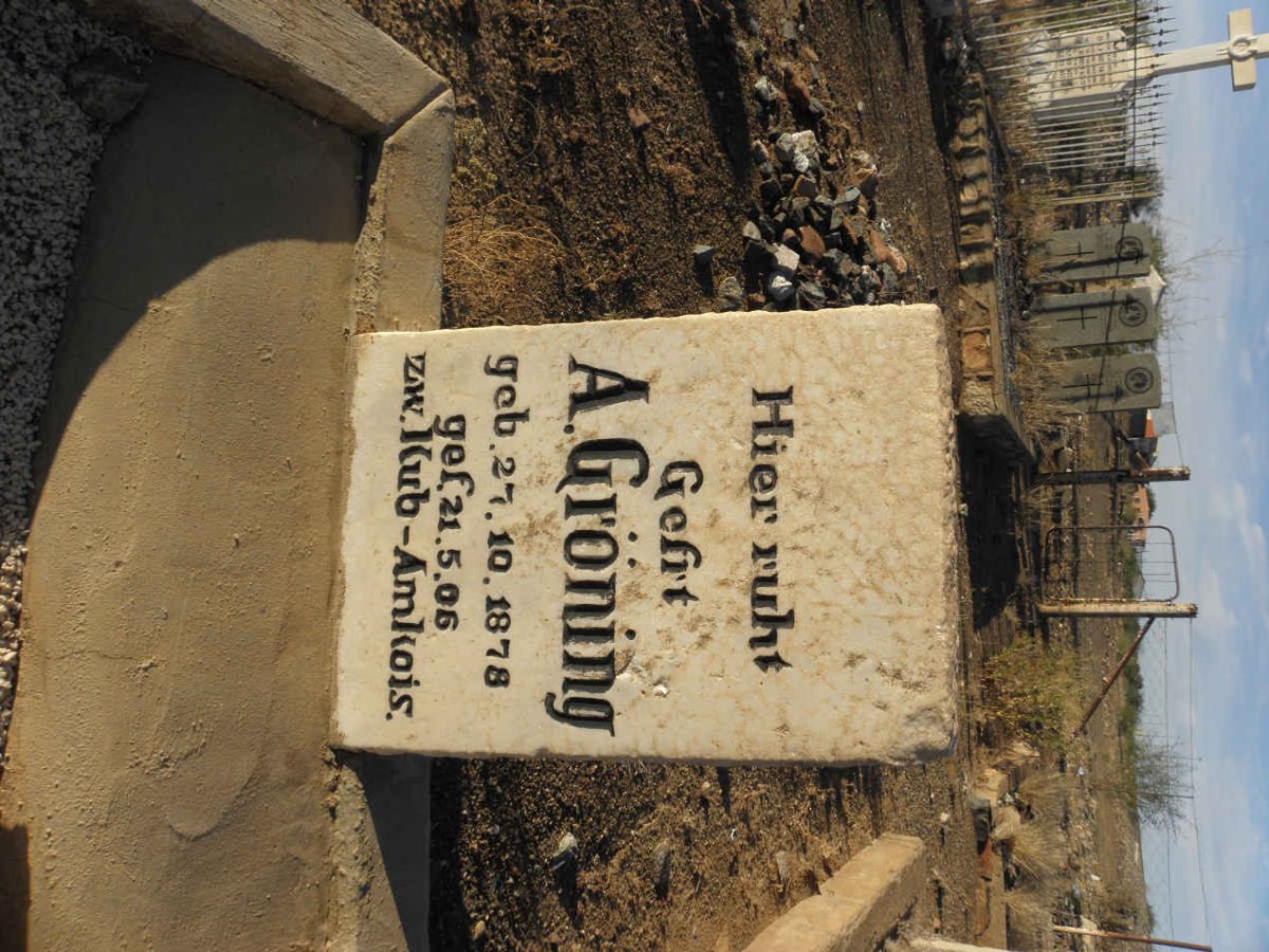 GRONING A. 1878-1906