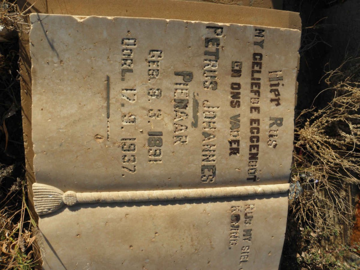 PIENAAR Petrus Johannes 1891-1937