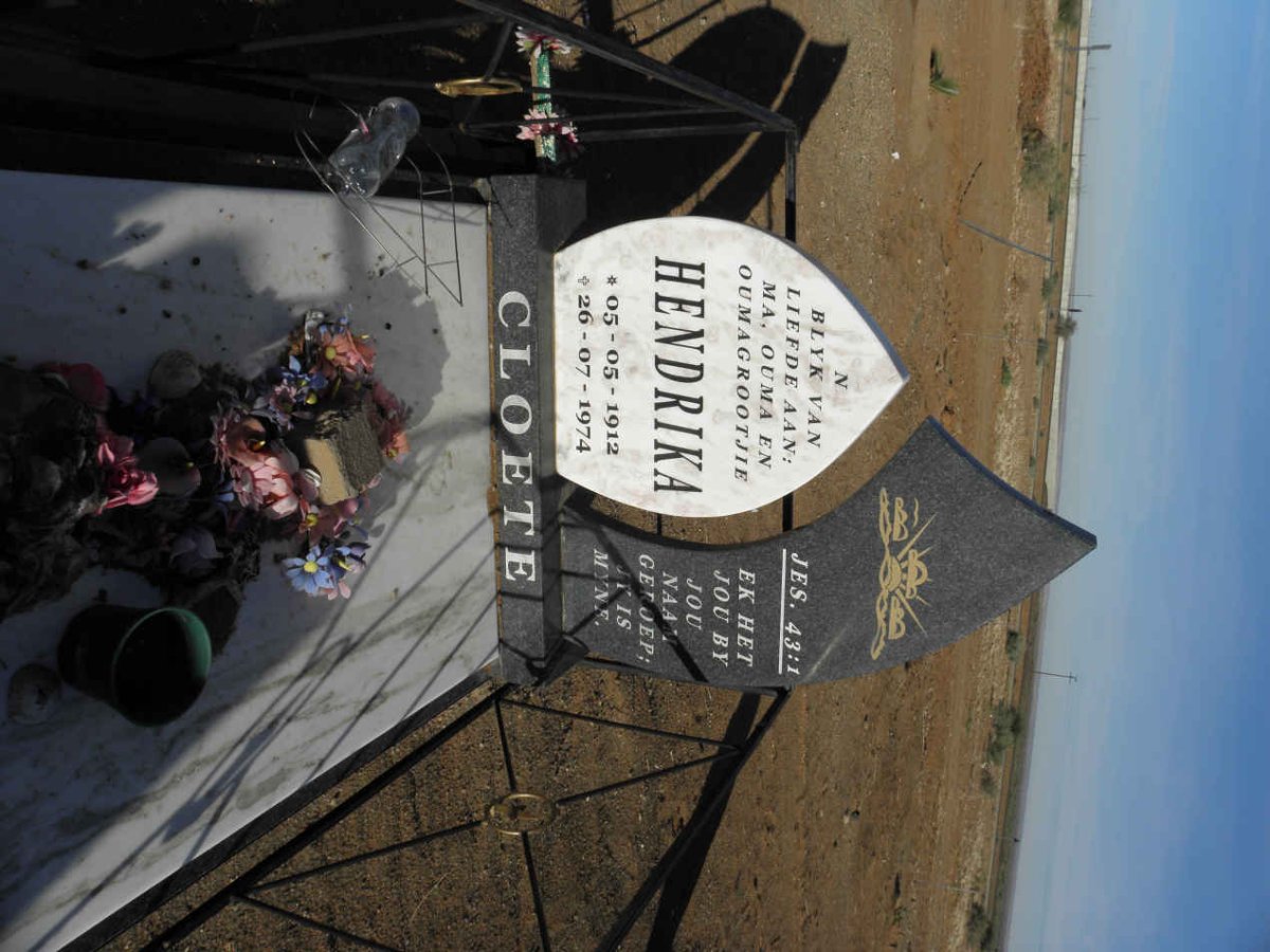 CLOETE Hendrika 1912-1974