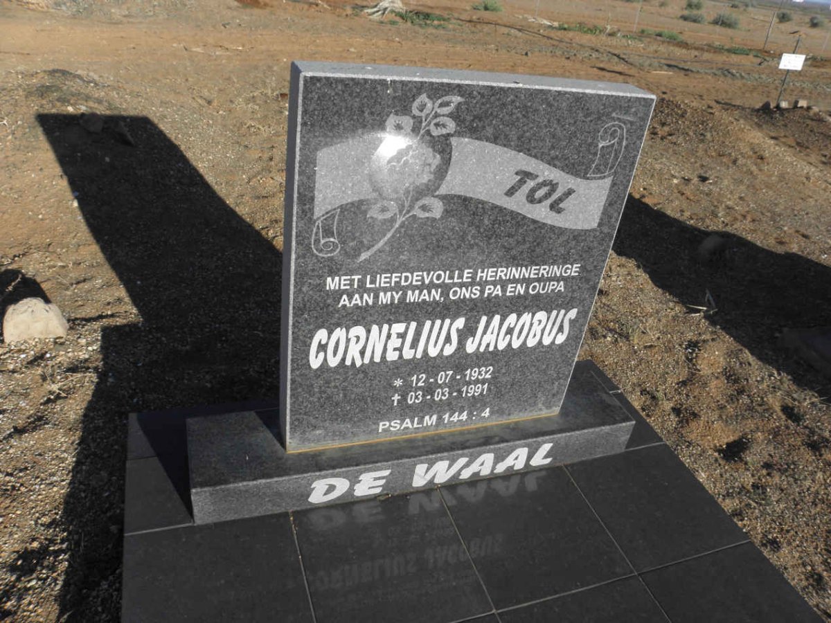 WAAL Cornelius Jacobus, de 1932-1991