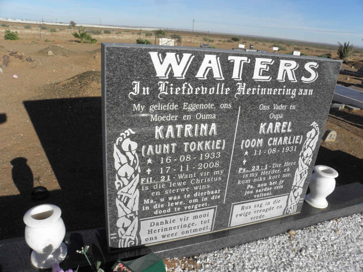 WATERS Karel 1931- &amp; Katrina 1933-2008