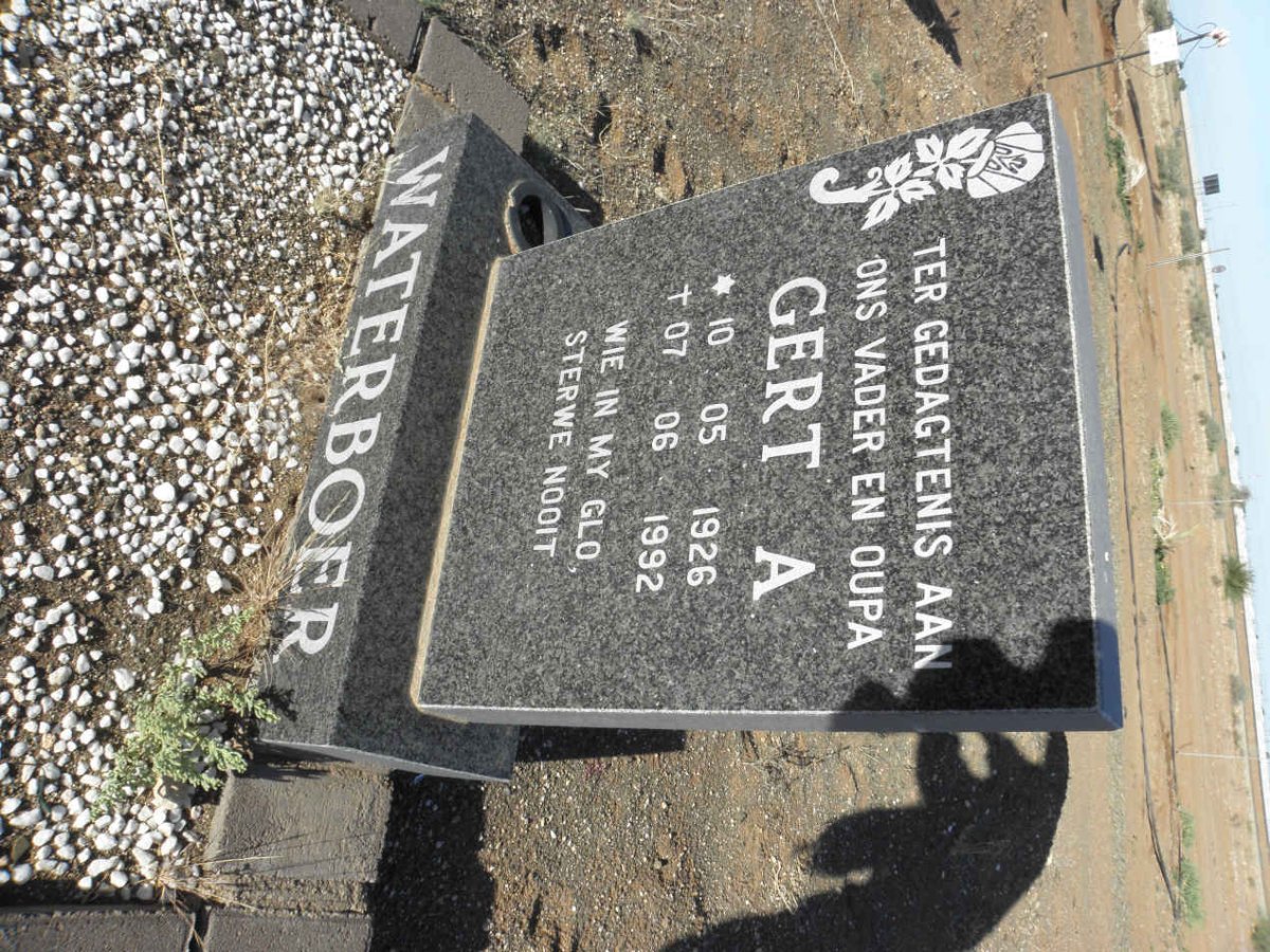 WATERBOER Gert A. 1926-1992