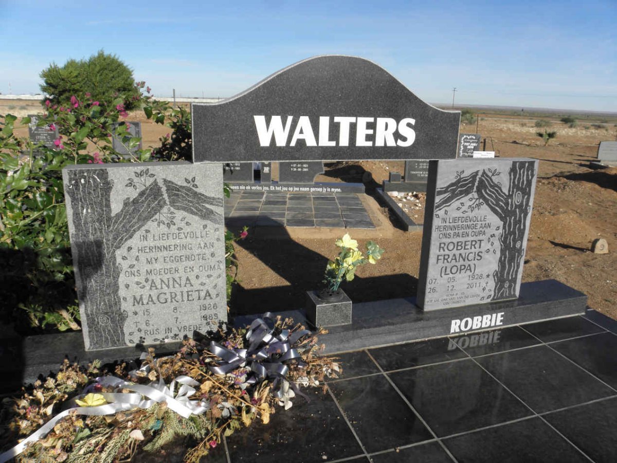 WALTERS Robert Francis 1928-2011 &amp; Anna Magrieta 1928-1989 :: WALTERS Celeste Helene 1978-2013