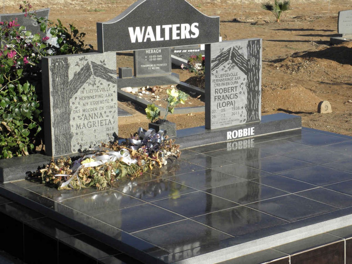 WALTERS Robert Francis 1928-2011 &amp; Anna Magrieta 1928-1989 :: WALTERS Celeste Helene 1978-2013