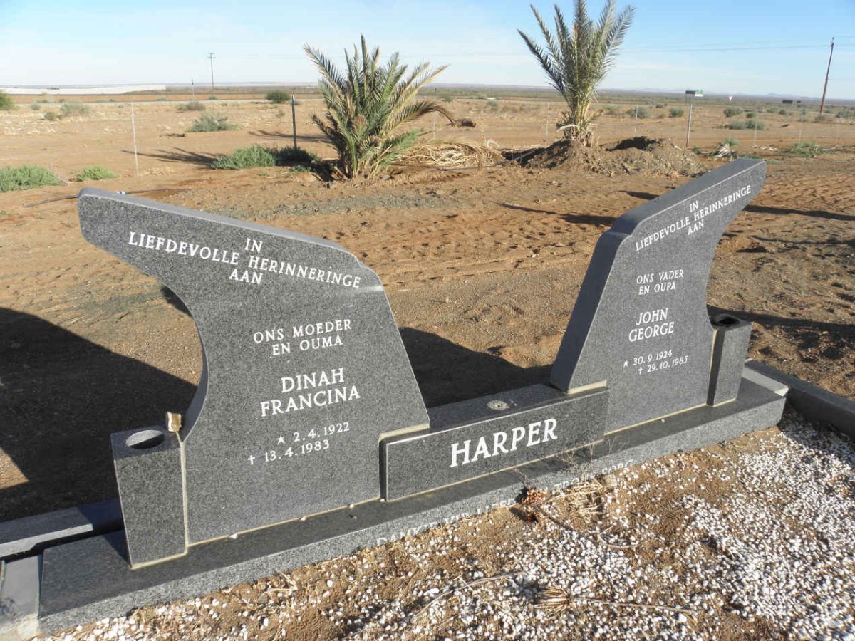 HARPER John George 1924-1985 &amp; Dinah Francina 1922-1983