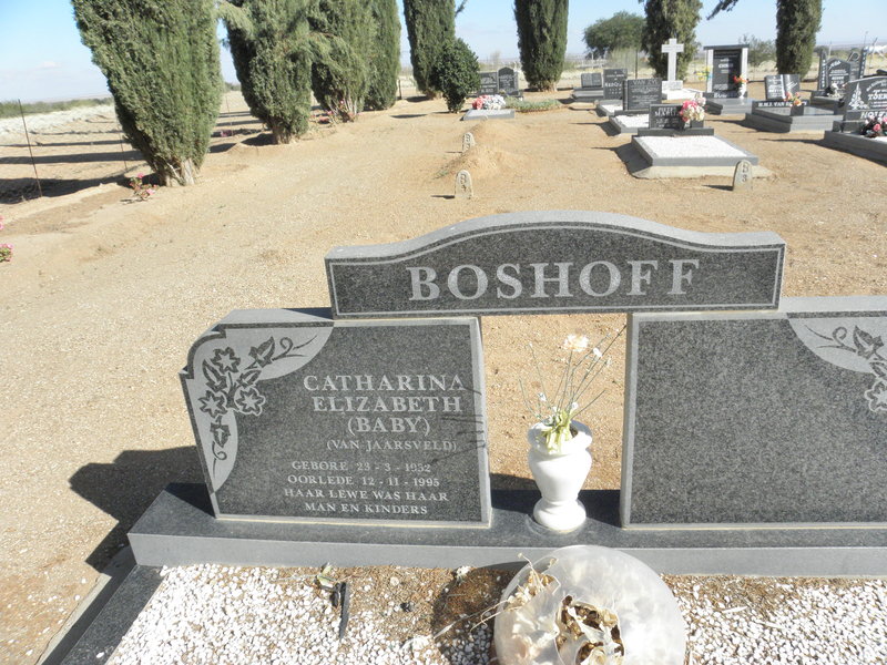 BOSHOFF Catharina Elizabeth nee VAN JAARSVELD 1932-1995