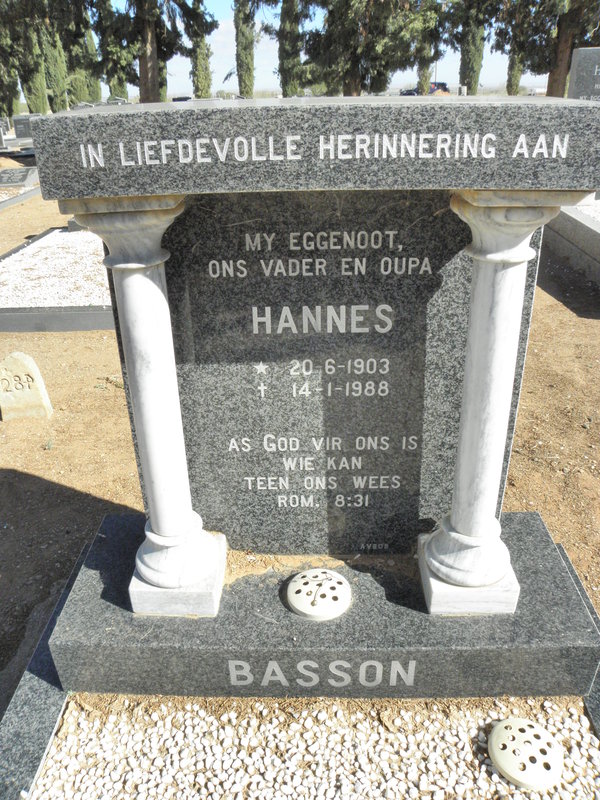 BASSON Hannes 1903-1988