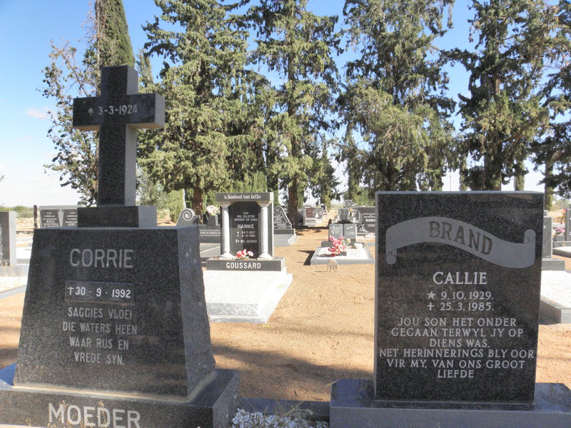 BRAND Callie 1929-1985 &amp; Corrie 1924-1992