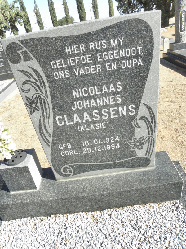 CLAASSENS Nicolaas Johannes 1924-1994