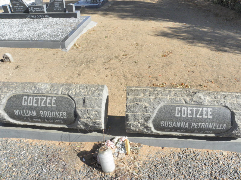 COETZEE William Brookes 1896-1973 &amp; Susanna Petronella 1897-1974