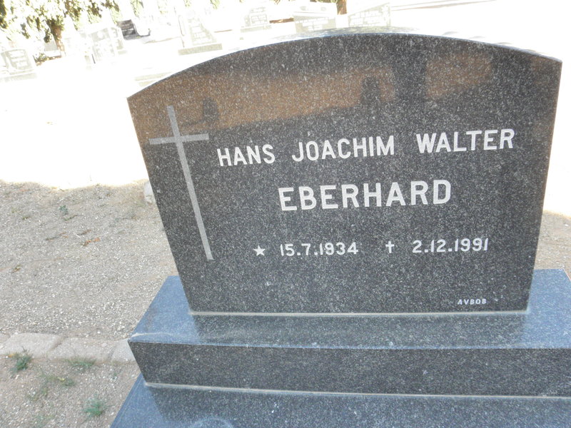 EBERHARD Hans Joachim Walter 1934-1991