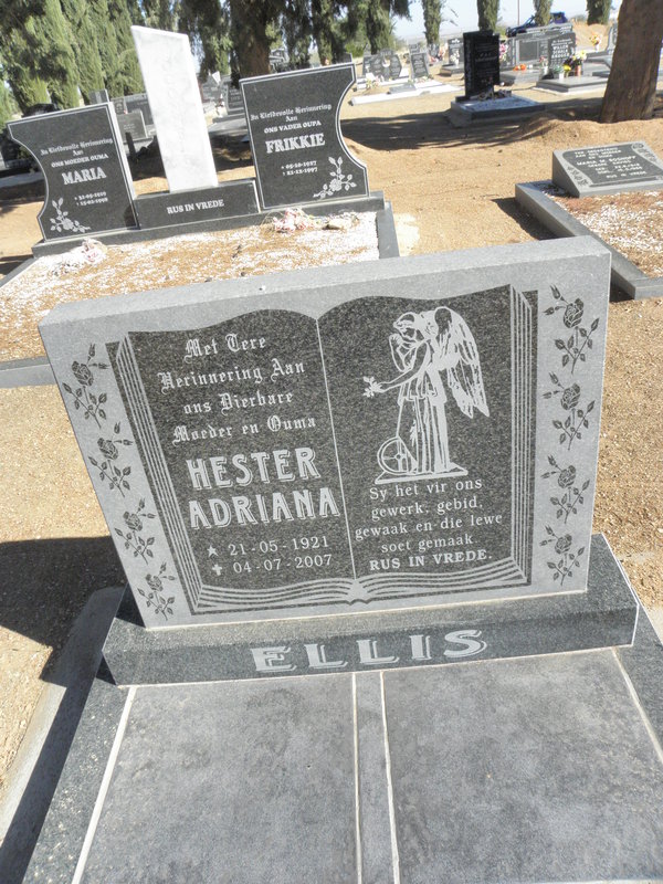 ELLIS Hester Adriana 1921-2007