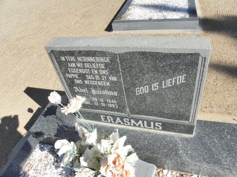 ERASMUS Abel Jacobus 1945-1993