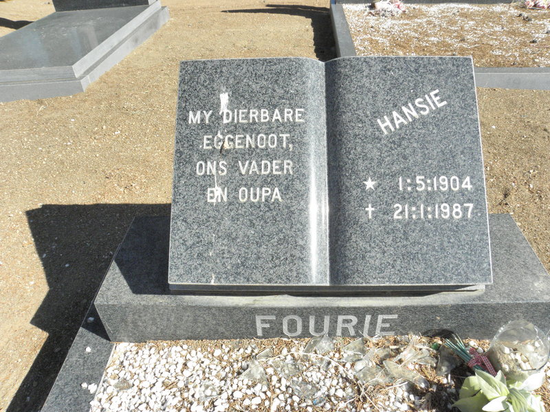 FOURIE Hansie 1904-1987