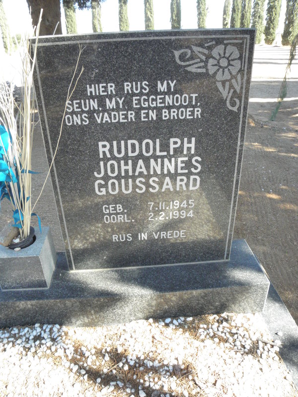 GOUSSARD Rudolph Johannes 1945-1994