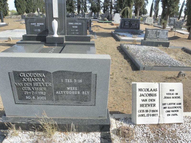 HEEVER Nicolaas Jacobus, van den 1908-1977 &amp; Gloudina Johanna VISSER 1912-2001