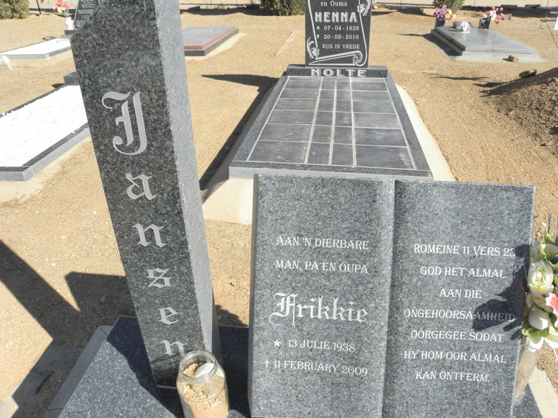 JANSEN Frikkie 1938-2009