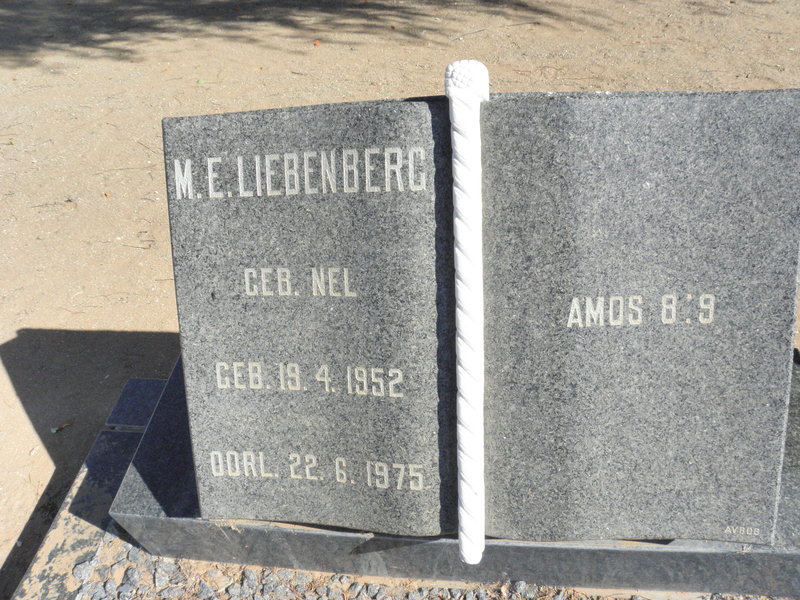 LIEBENBERG M.E. nee NEL 1952-1975