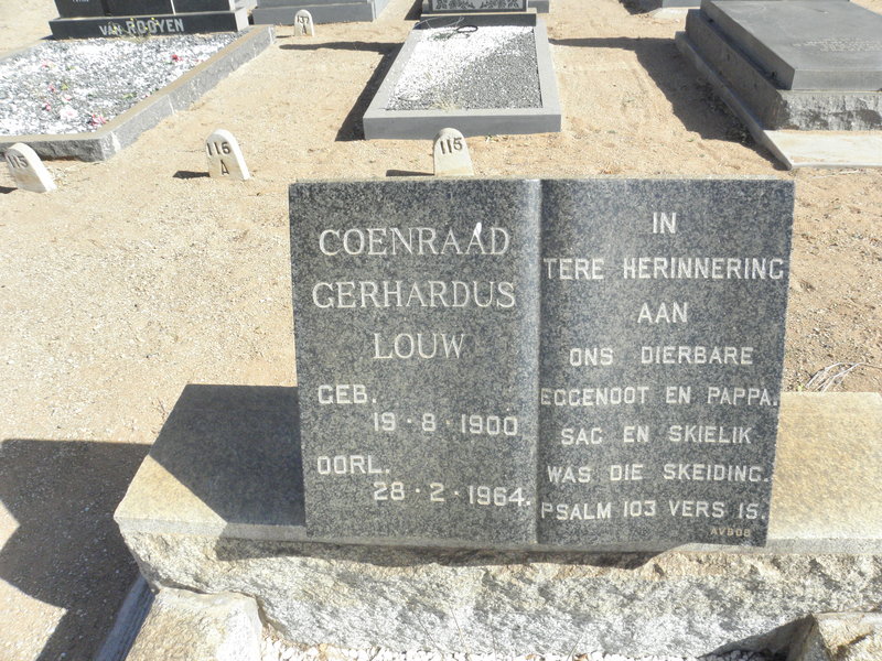 LOUW Coenraad Gerhardus 1900-1964