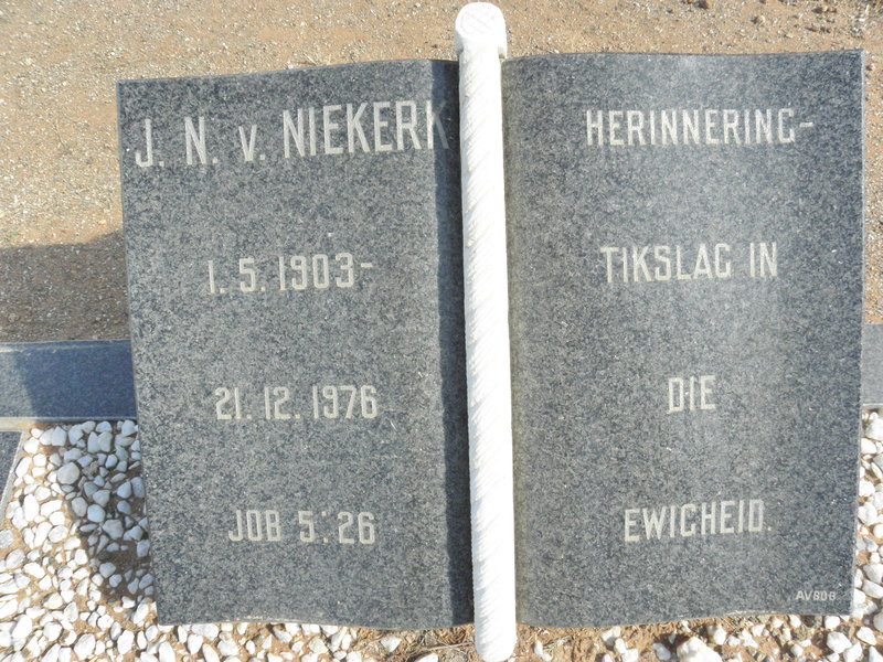 NIEKERK J.N., v. 1903-1976